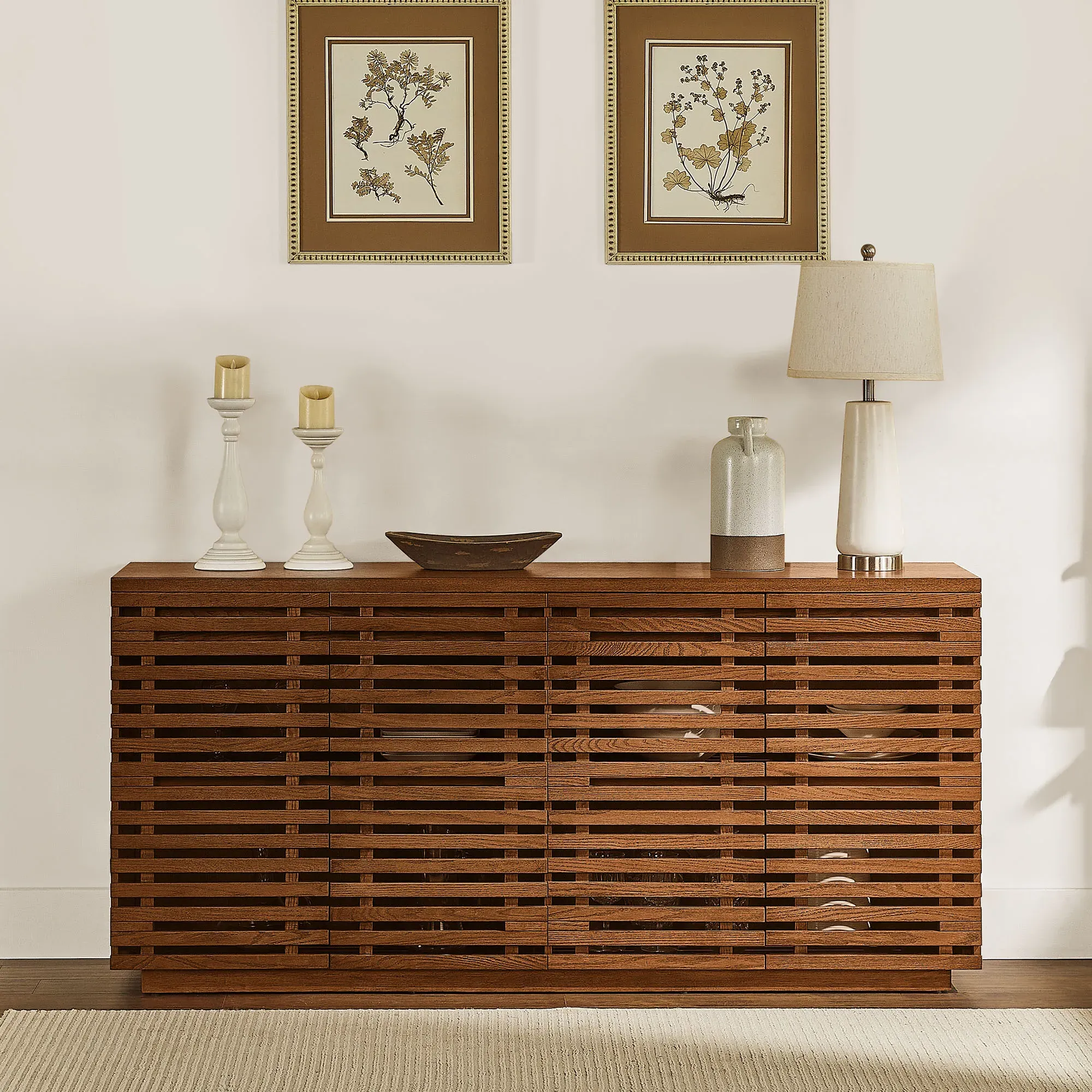 Ingrid Sideboard with Storage and Drawers - Warm Brown, Oak product