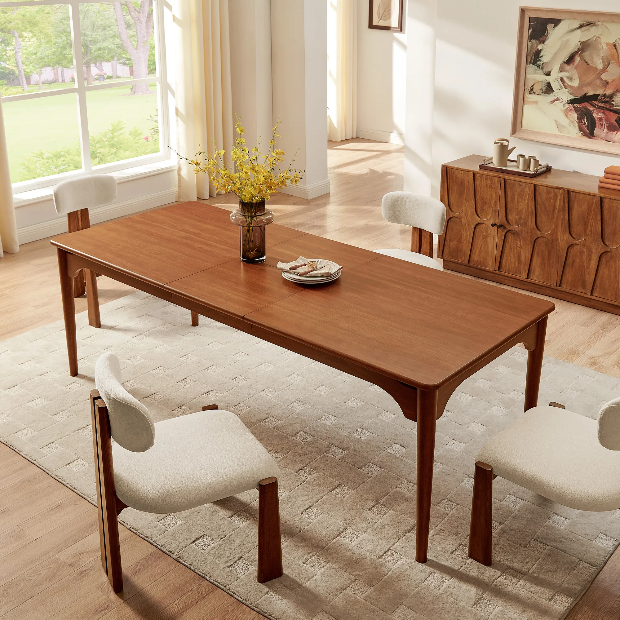 Kaden Extendable Solid Wood Dining Table - Cherry product
