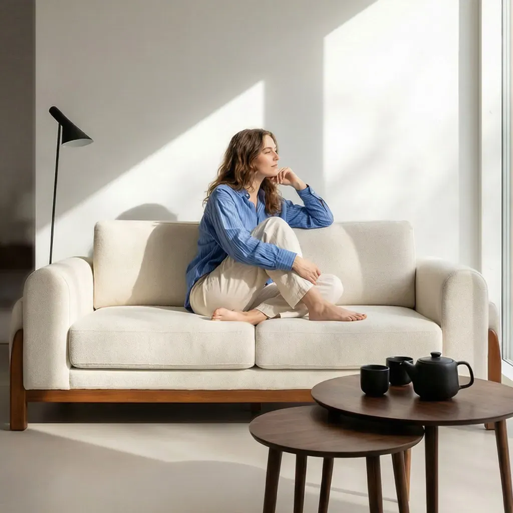 Koseby 3-Seater Sofa - Grey, Cotton product