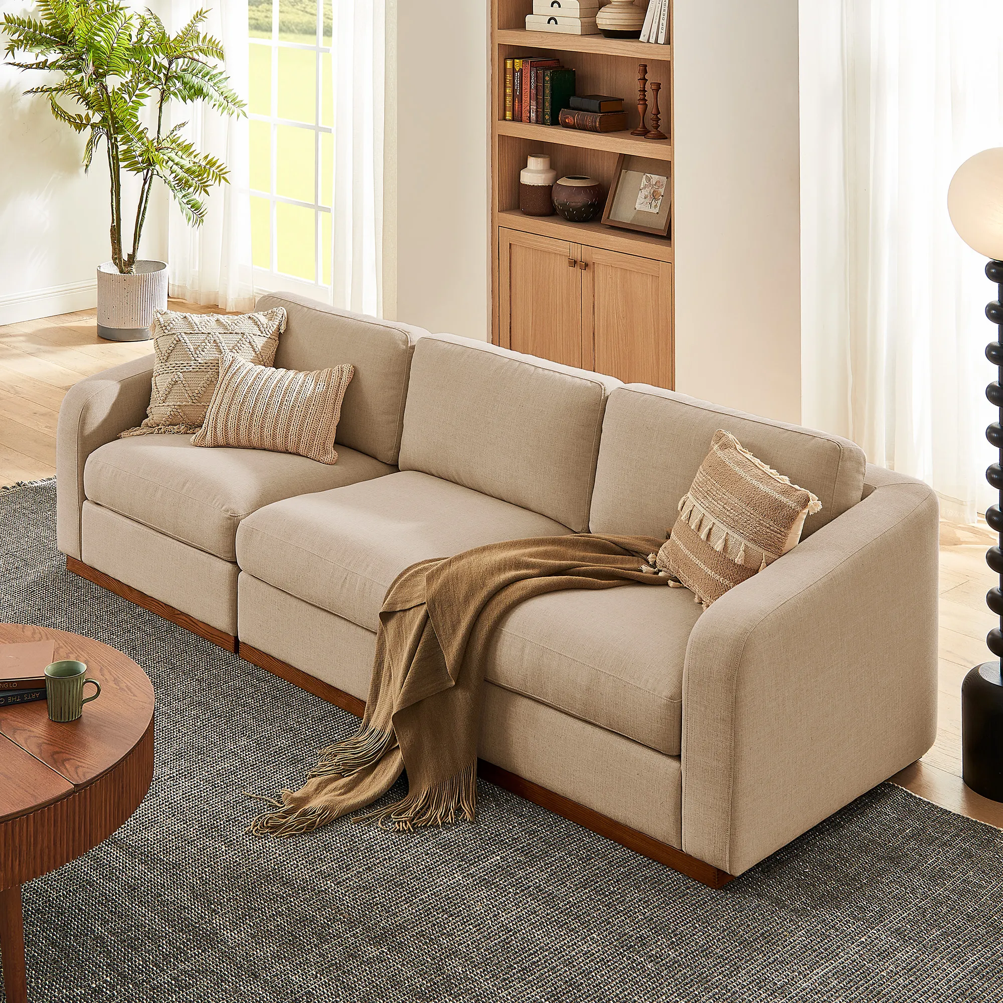 Nesten 3-Seater Modular Sectional Sofa - Sand, Polyester product