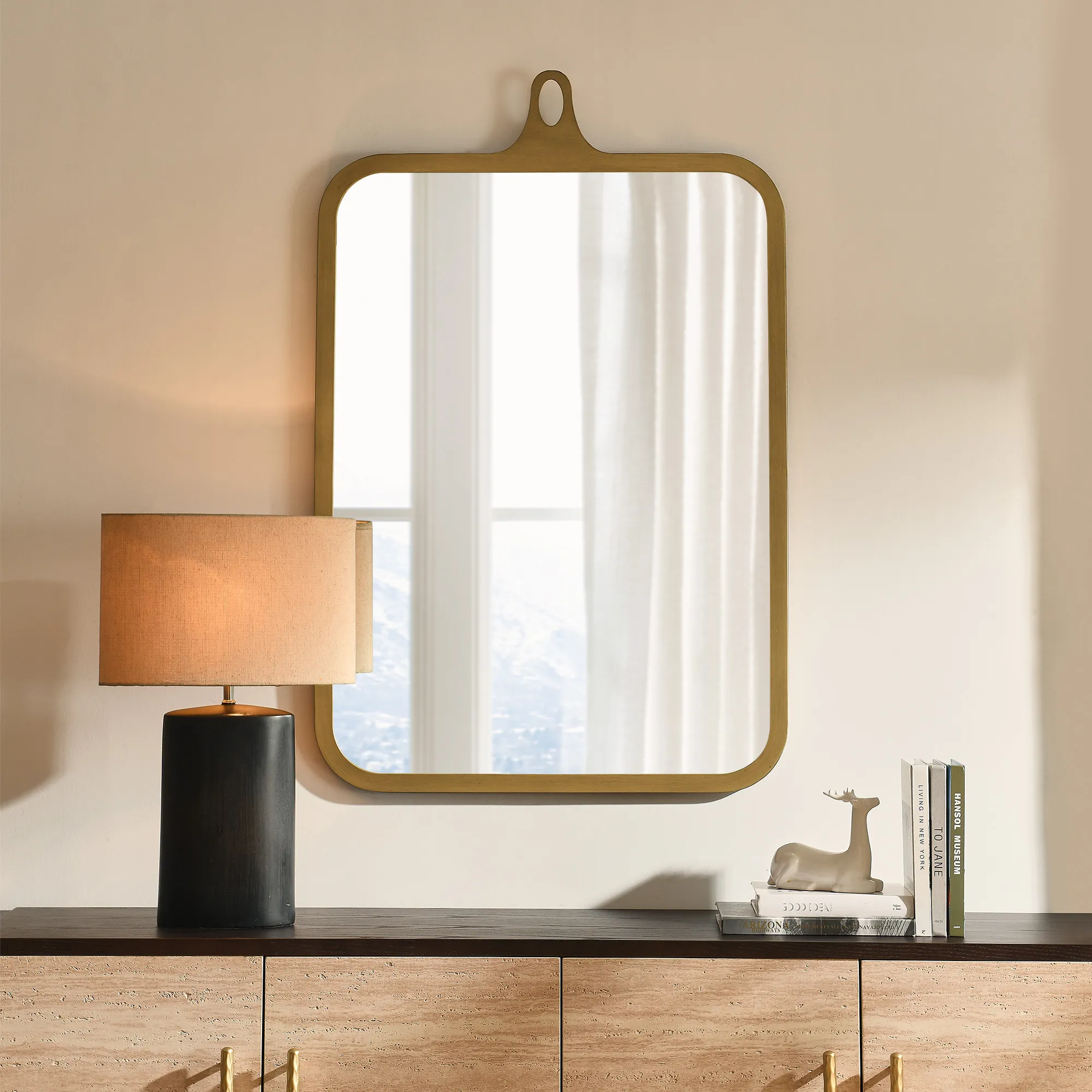 Rectangle Wall Mirror - Bronze, Metal product