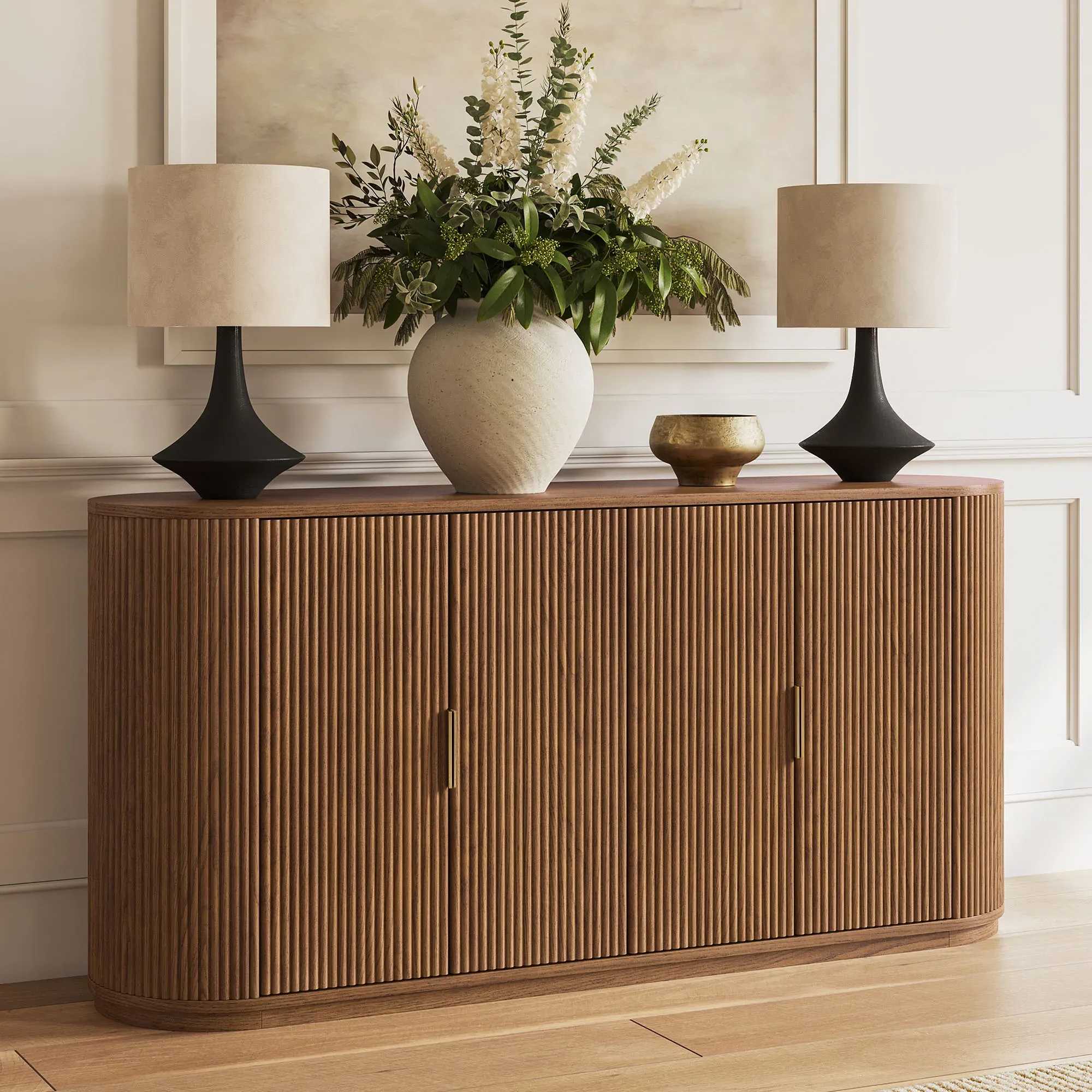 Rolf Sideboard with Adjustable Shelves - Brown, Oak product
