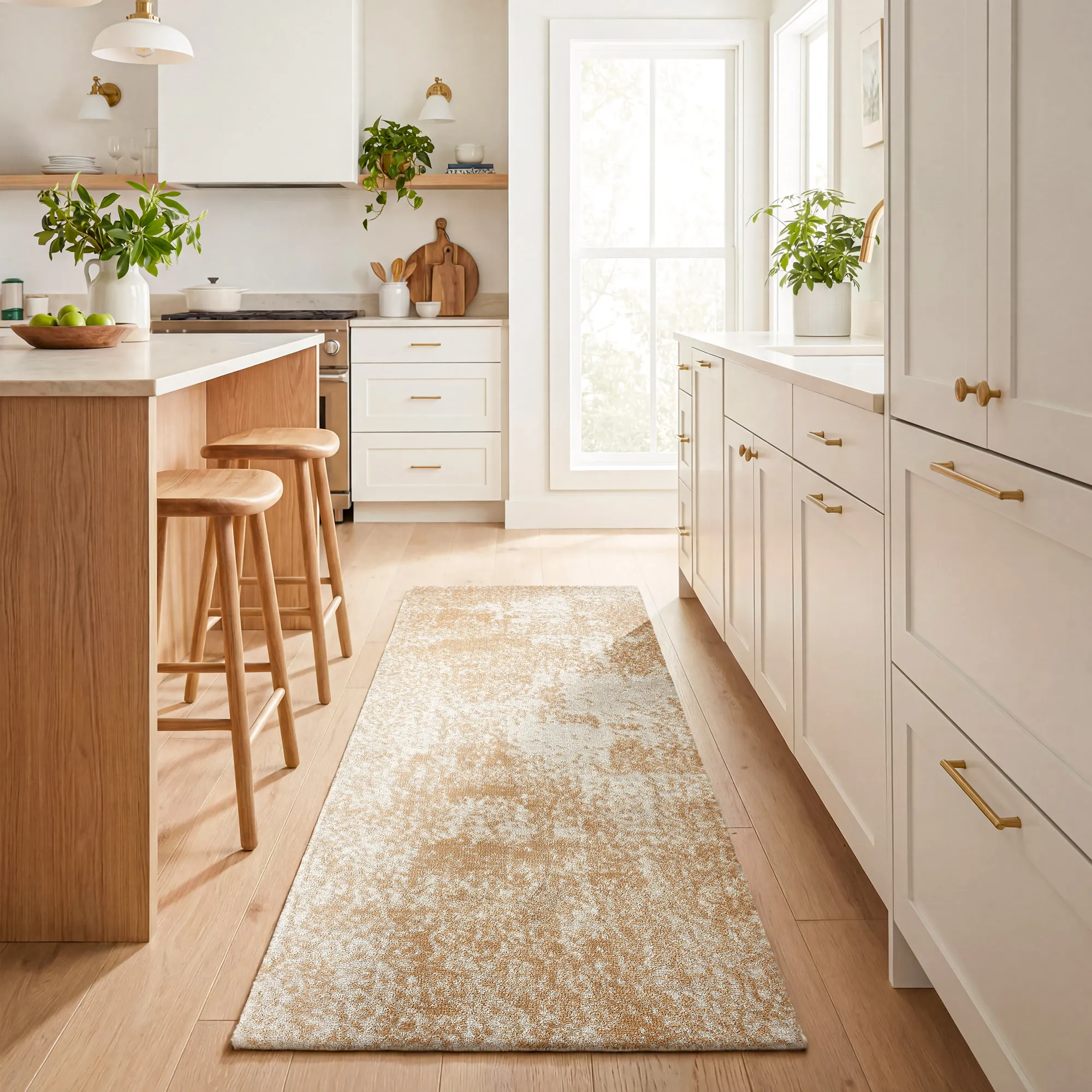 Runner Rug High Traffic Indoor - Cream, Wool Blend product