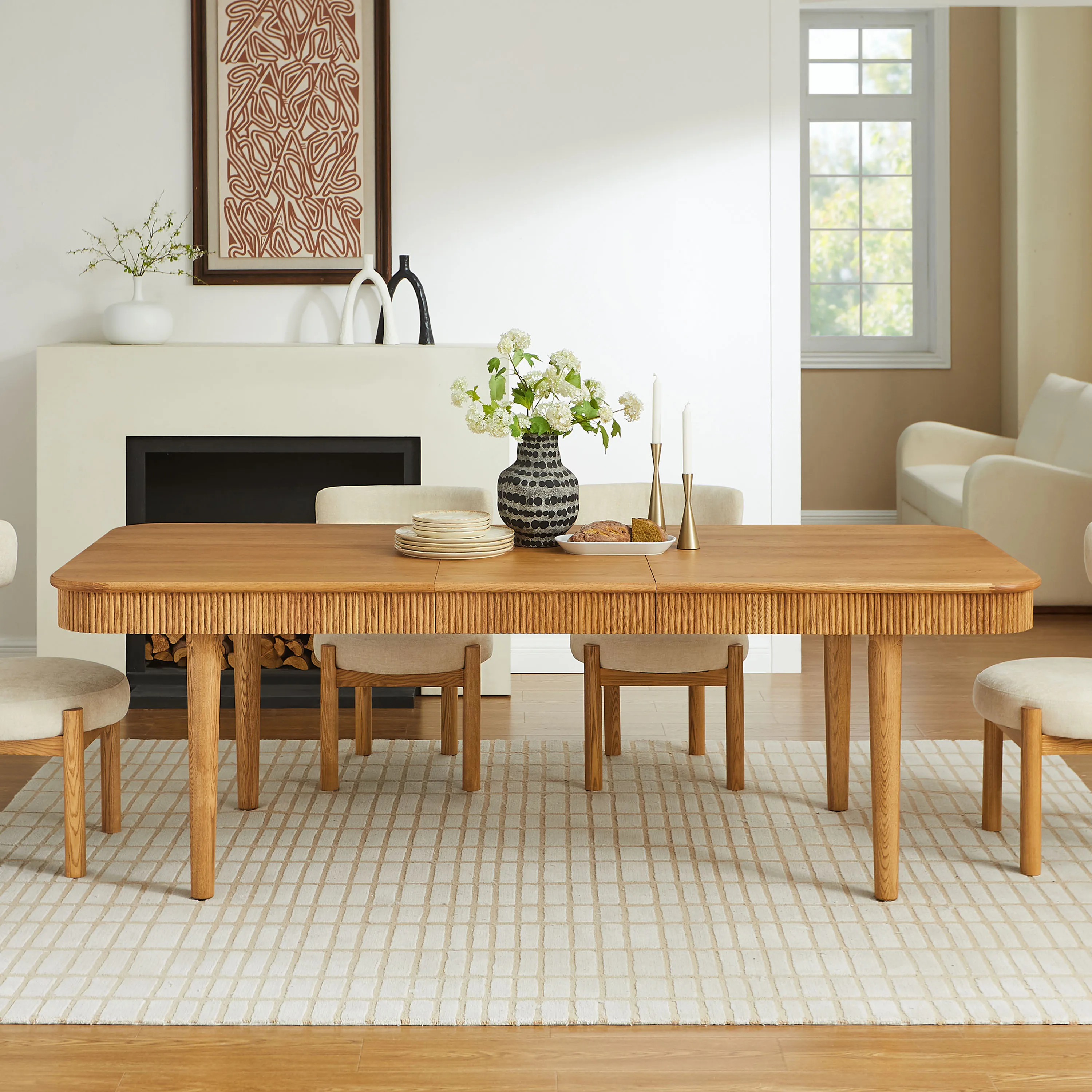 Valo Extendable Dining Table - Natural, Oak product