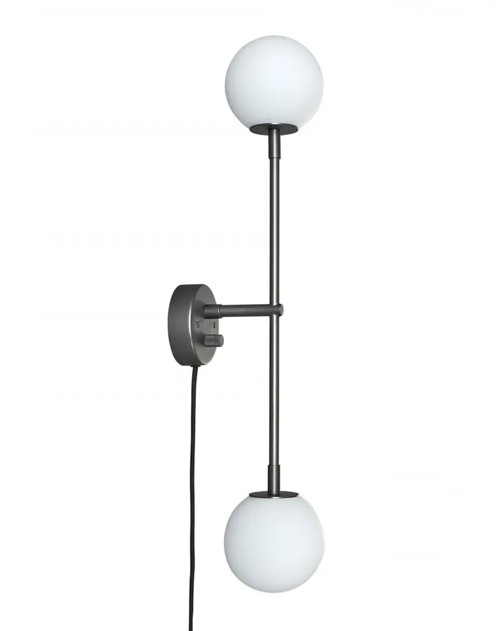 Drop Wall Light with Glass Globes - Grey