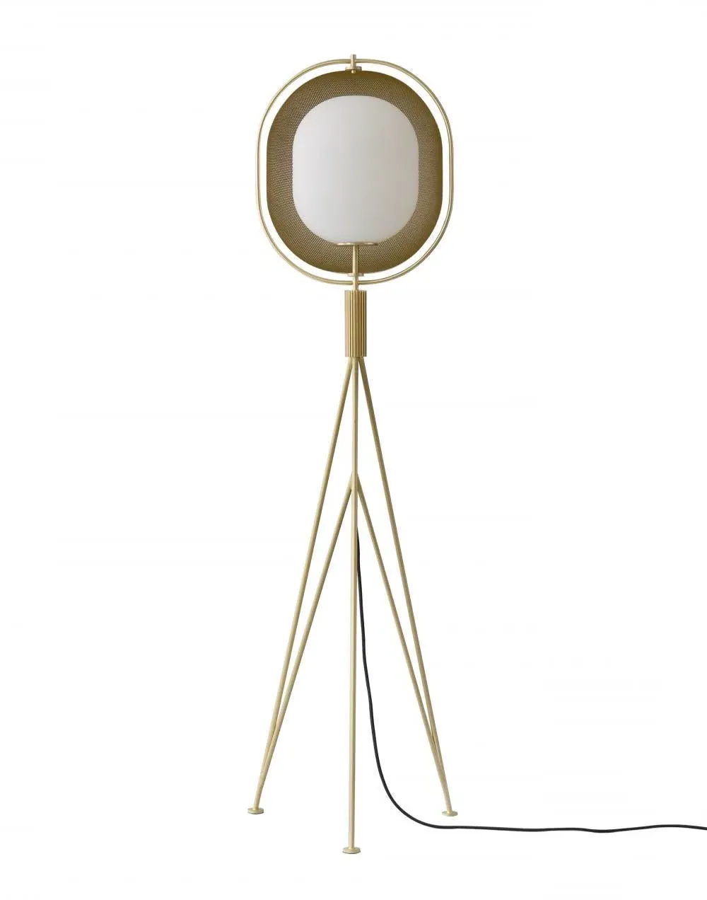 Floor Light with Screen - Metal, Opal Glass