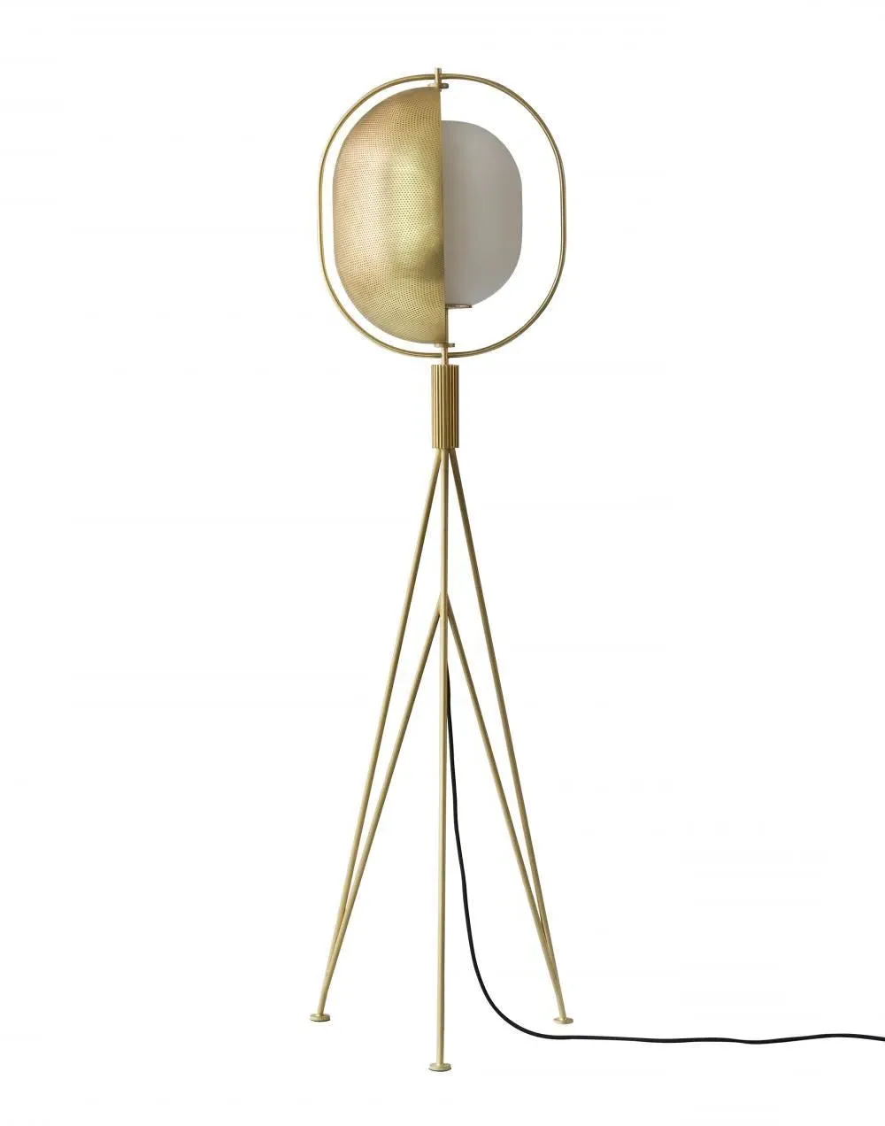 Floor Light with Screen - Metal, Opal Glass