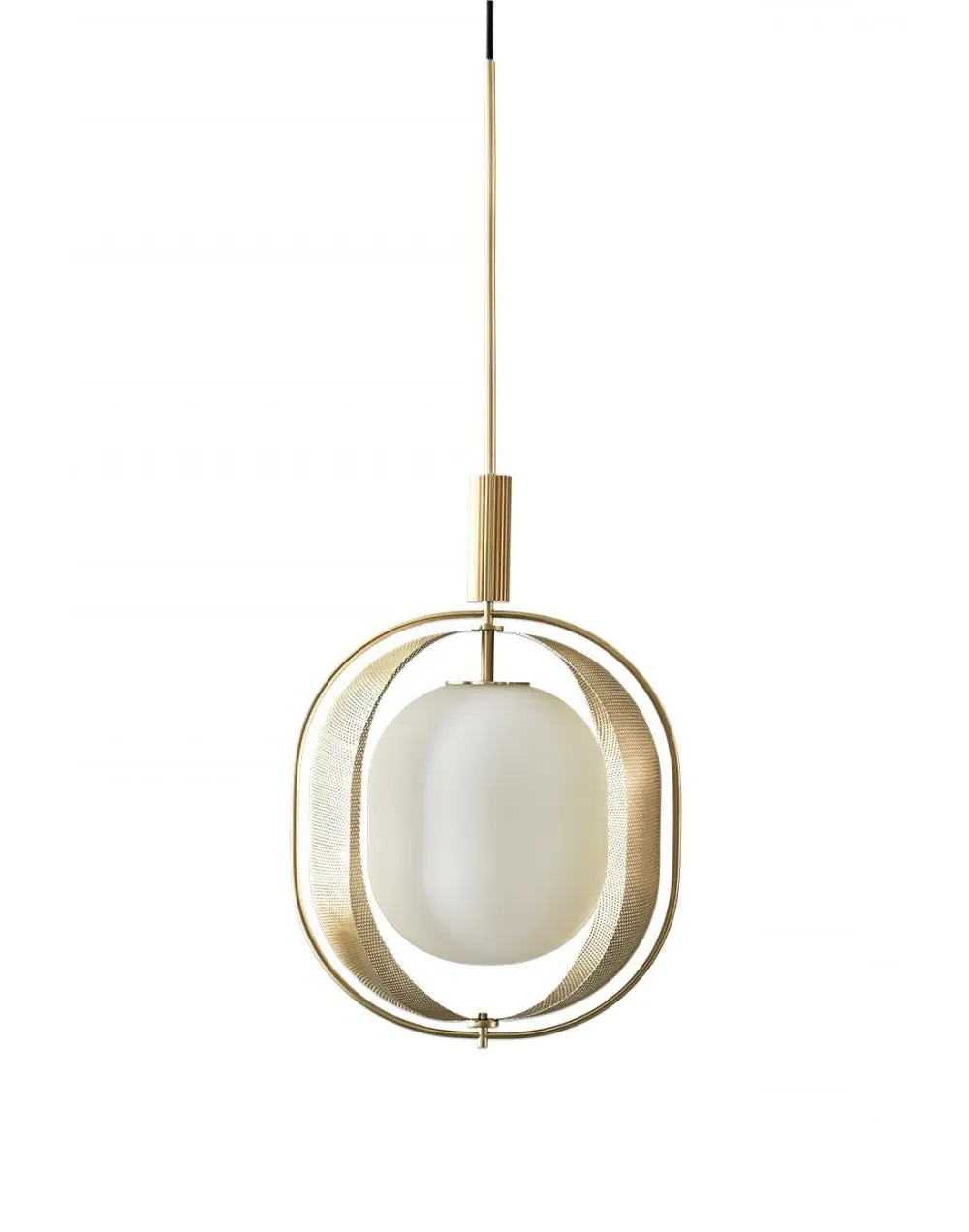 Linear Pendant Light - Brass, Opal Glass
