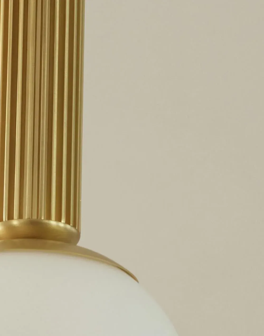 Pendant Light with Art Deco Socket - Opal Glass