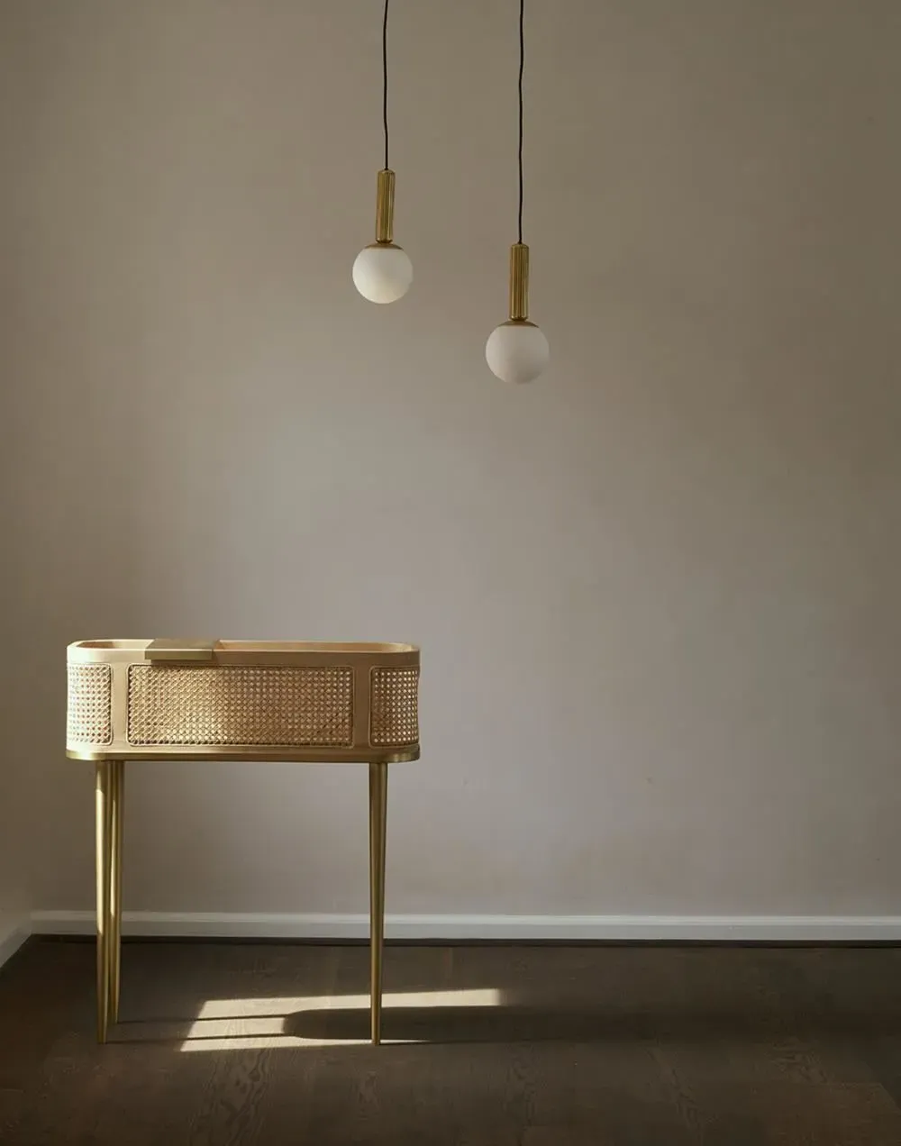 Pendant Light with Art Deco Socket - Opal Glass