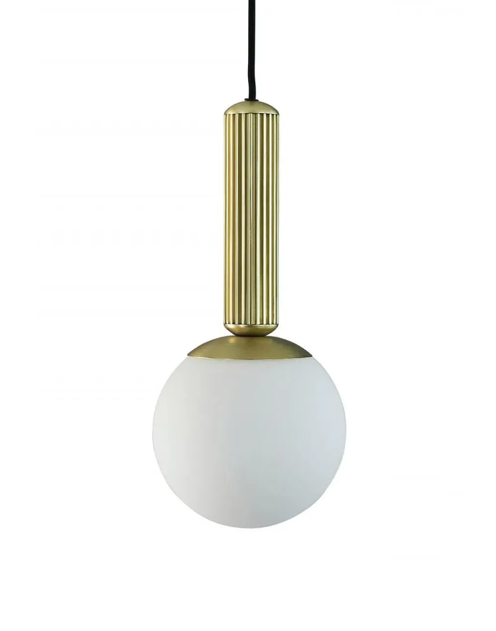 Pendant Light with Art Deco Socket - Opal Glass image