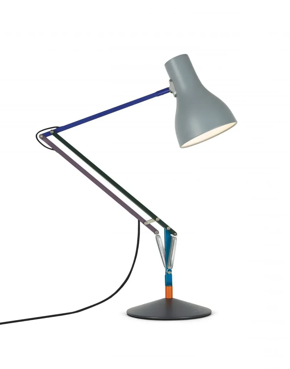 Adjustable Desk Lamp with Spring Mechanism - Metal