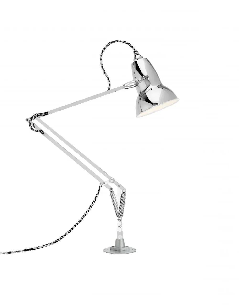 Adjustable Desk Lamp with Weighted Base - Grey