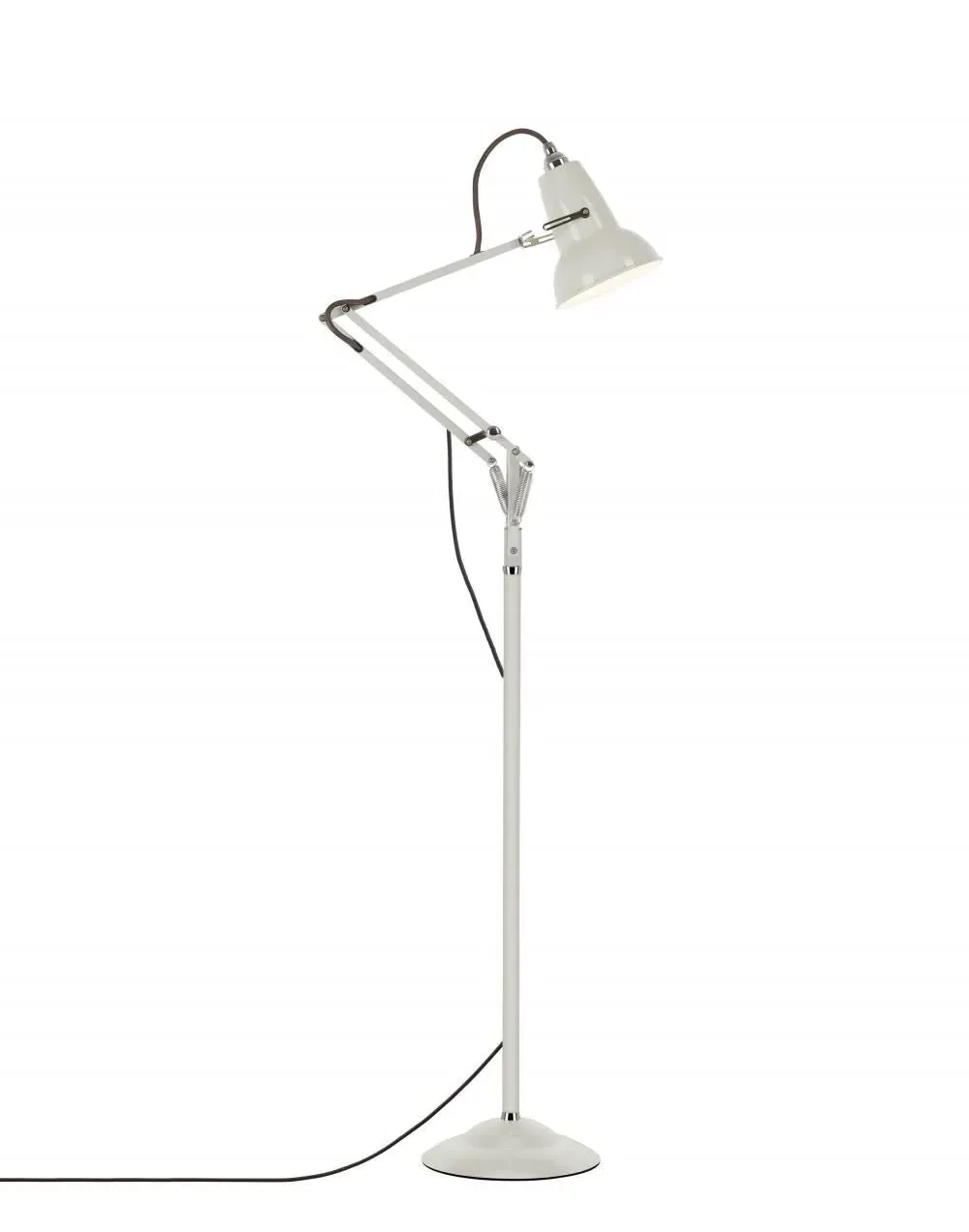 Adjustable Floor Lamp - Linen White, Metal