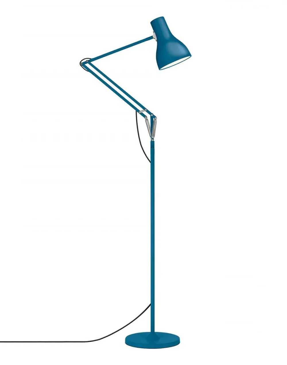 Adjustable Floor Lamp with Arm - Blue, Aluminum image