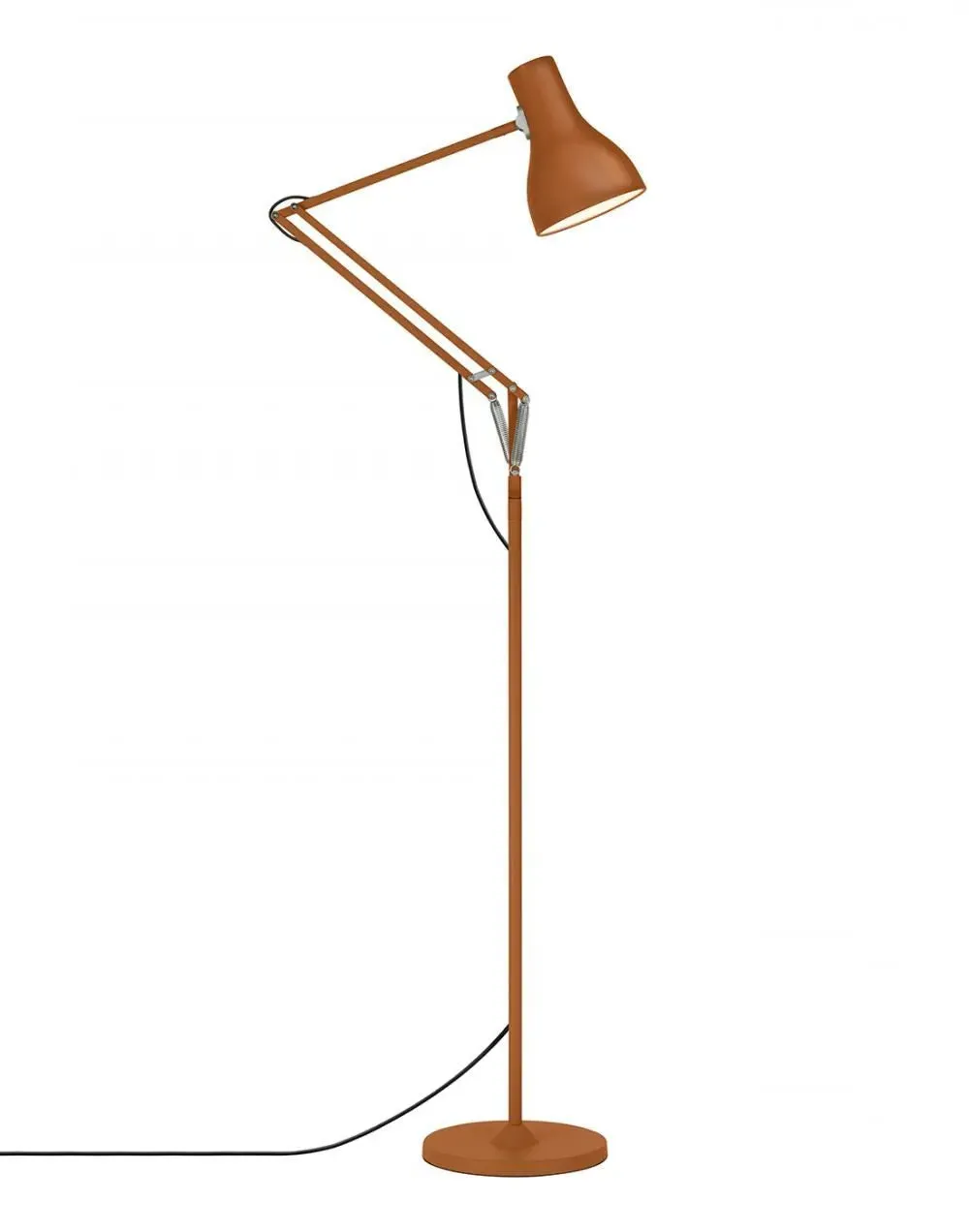 Adjustable Floor Lamp with Arm - Yellow, Aluminum