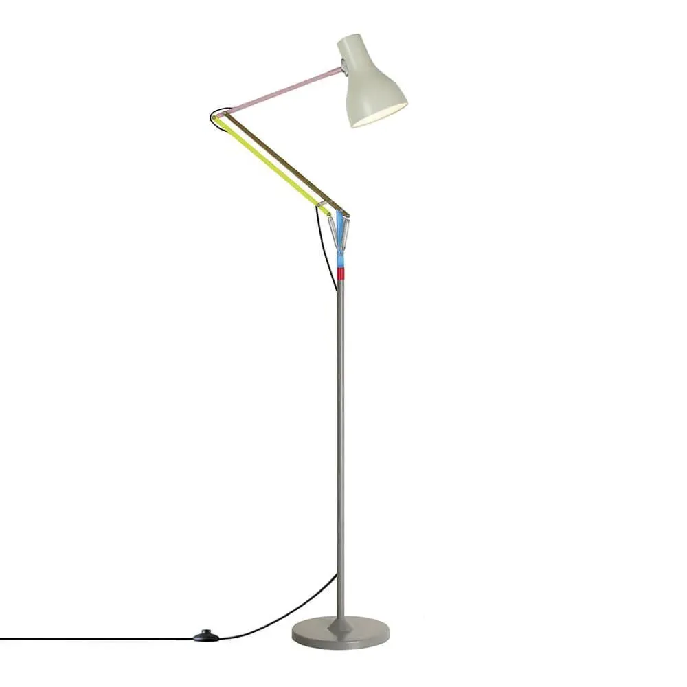 Adjustable Floor Lamp with Cable Switch - Aluminum