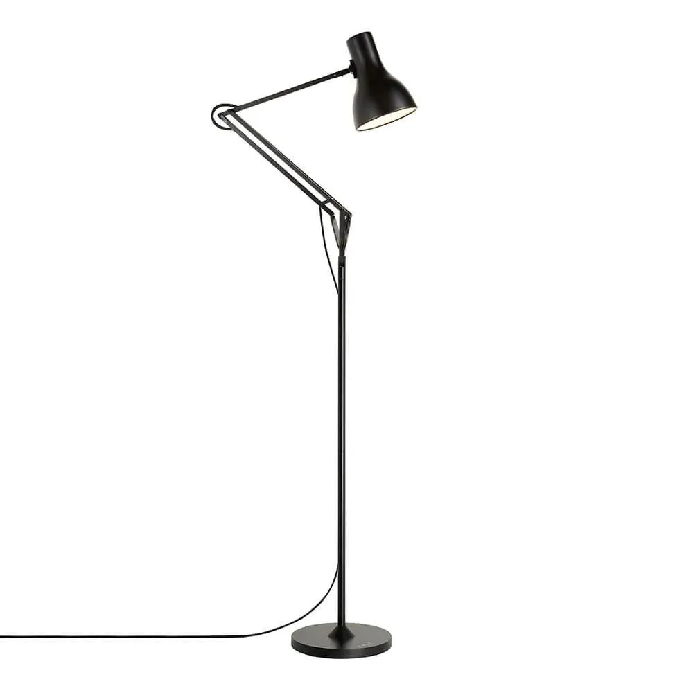 Adjustable Floor Lamp with Cable Switch - Aluminum