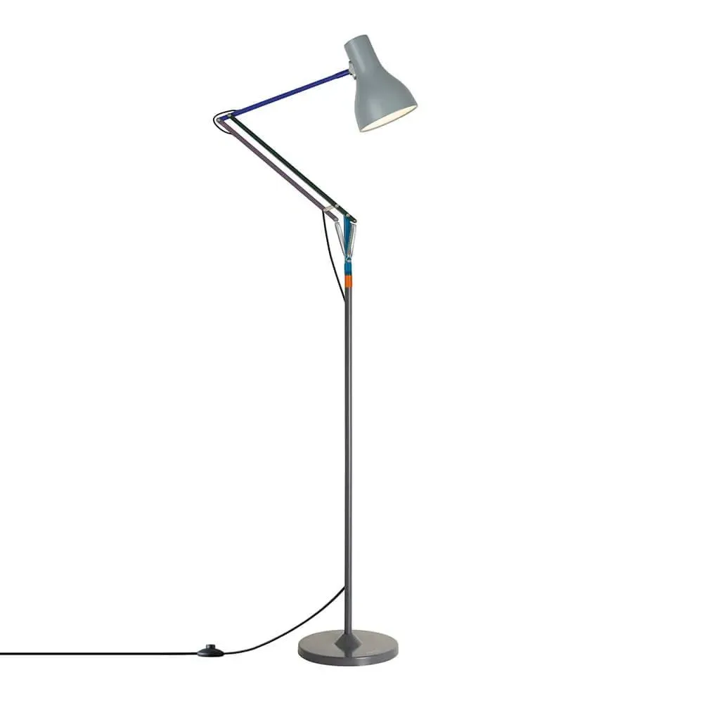 Adjustable Floor Lamp with Cable Switch - Aluminum