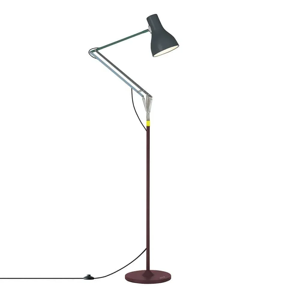 Adjustable Floor Lamp with Cable Switch - Aluminum