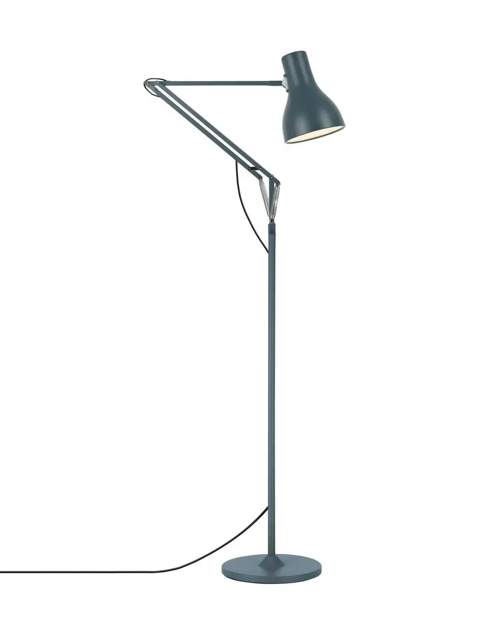 Adjustable Floor Lamp with Switch - Black, Metal