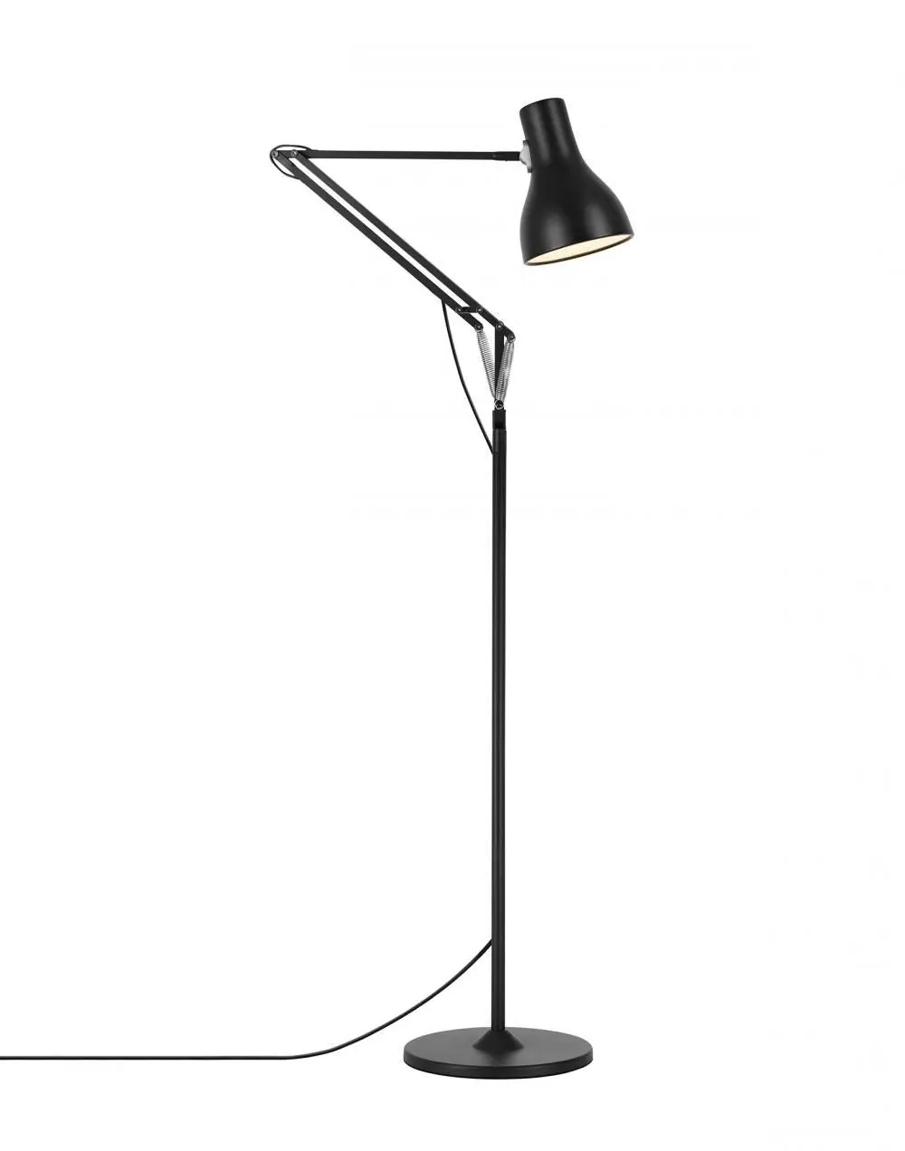 Adjustable Floor Lamp with Switch - Black, Metal image