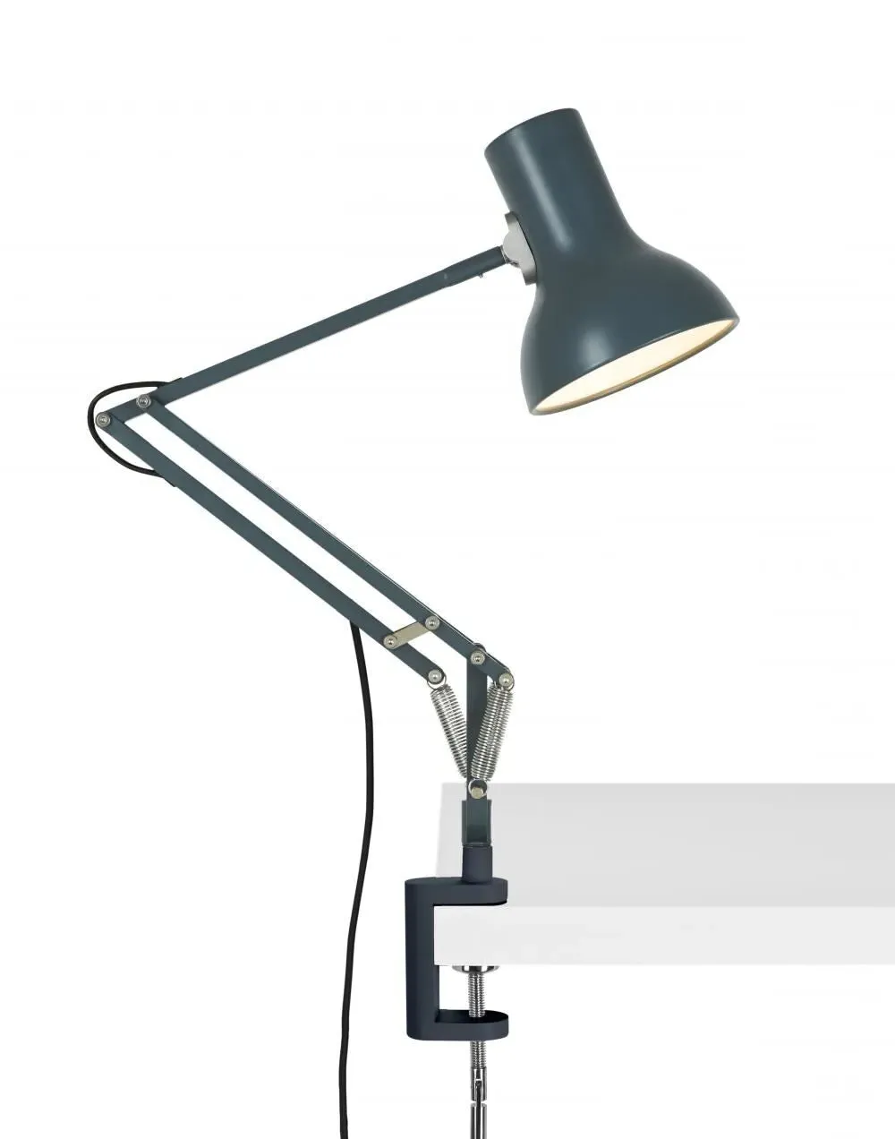 Desk Lamp with Clamp Base - Grey, Metal