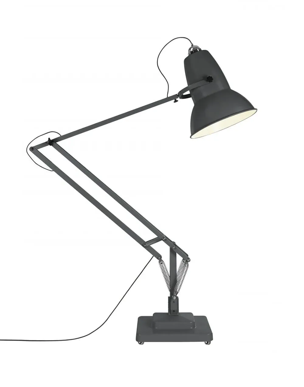 Giant Floor Lamp with Adjustable Arm - Slate Grey