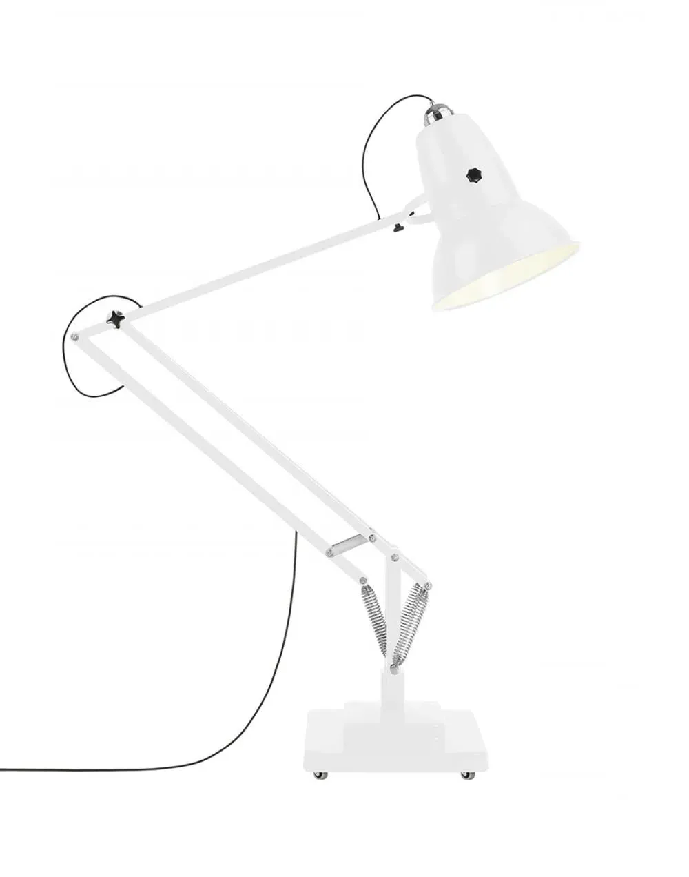 Giant Floor Lamp with Adjustable Arm - White