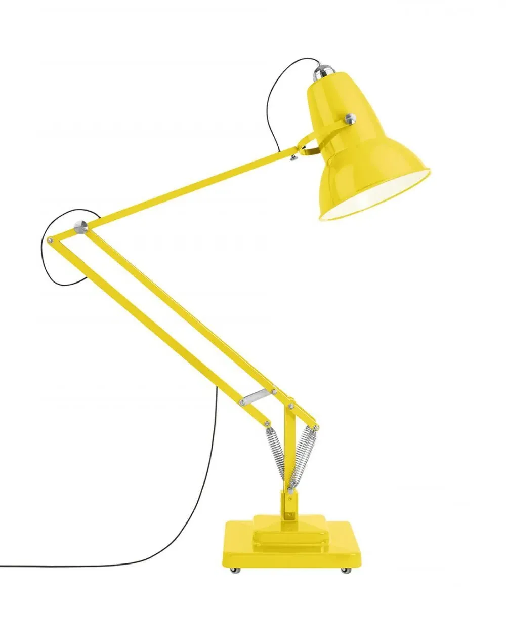 Giant Floor Lamp with Adjustable Arm - Yellow