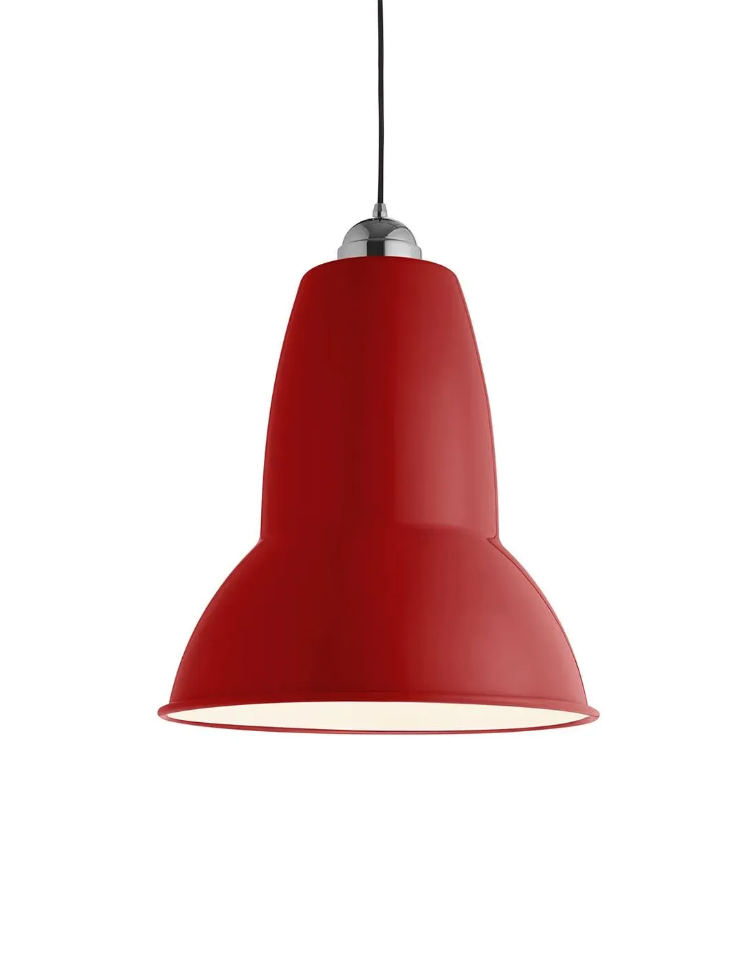 Giant Pendant Light with Adjustable Shade - Red