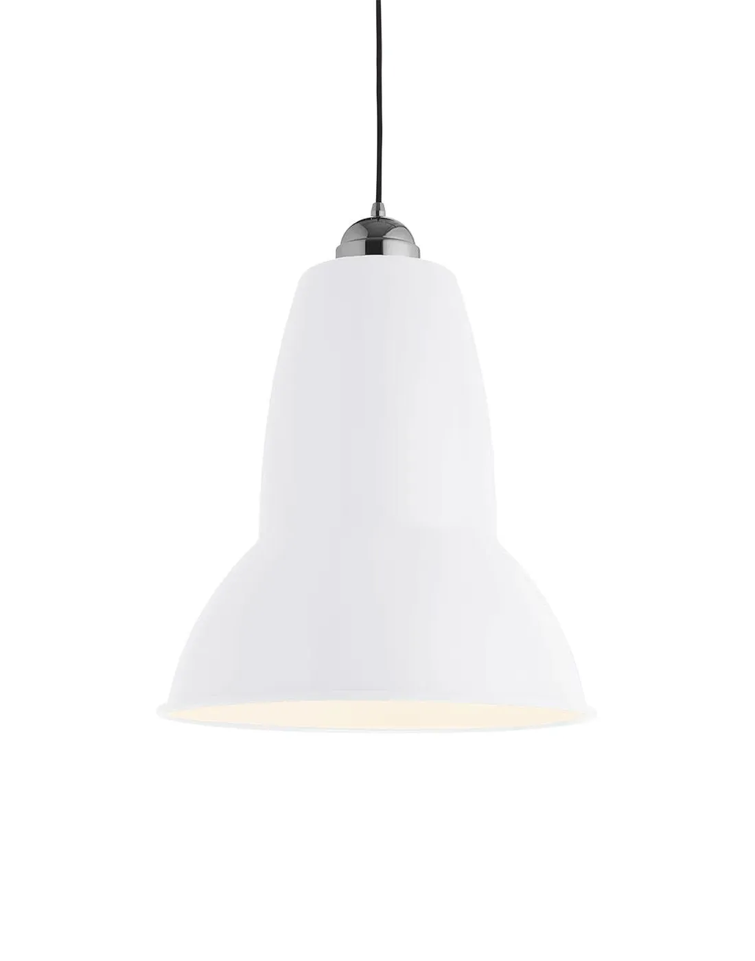 Giant Pendant Light with Brass Detail - Black, Metal