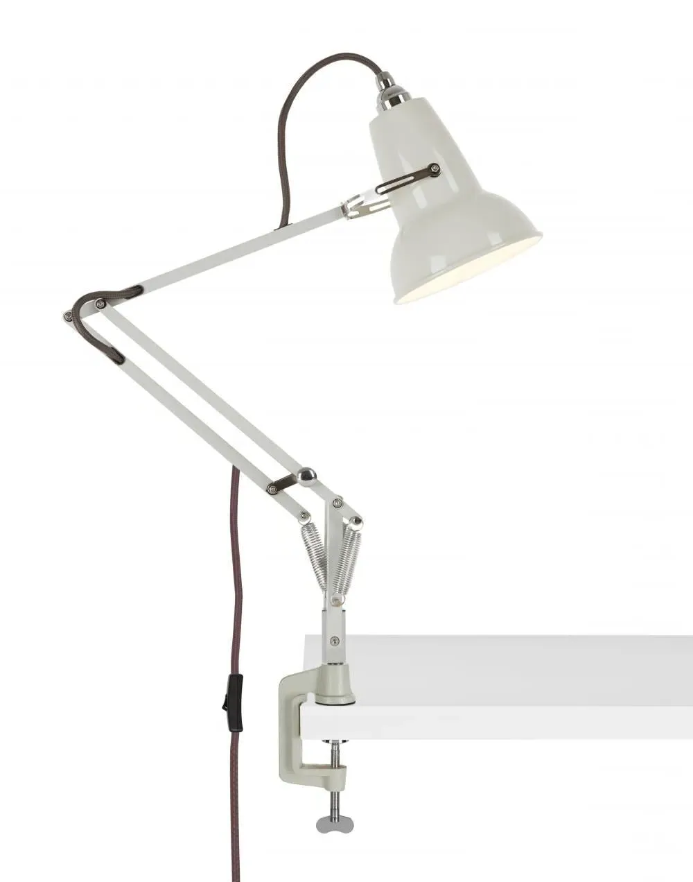 Mini Adjustable Desk Lamp with Base - White