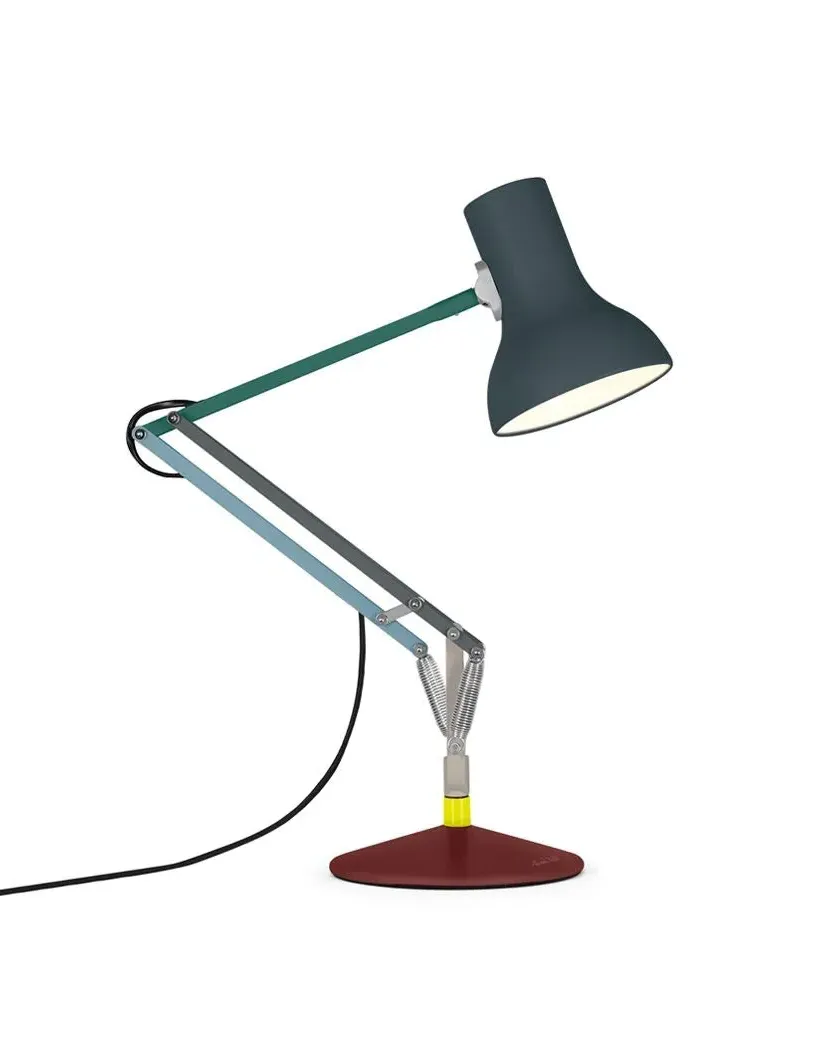 Mini Desk Lamp with Spring Mechanism - Metal