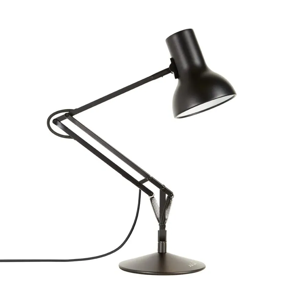 Mini Desk Lamp with Spring Mechanism - Metal