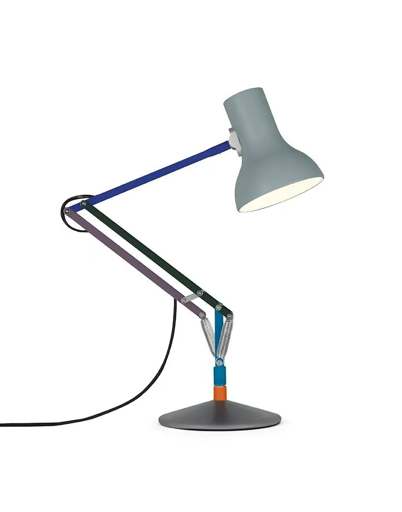 Mini Desk Lamp with Spring Mechanism - Metal image