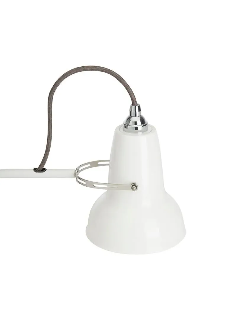 Mini Table Lamp with Fixed Arm - White, Ceramic