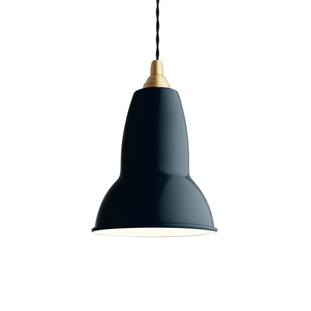 Original Pendant Light with Brass Details - Blue