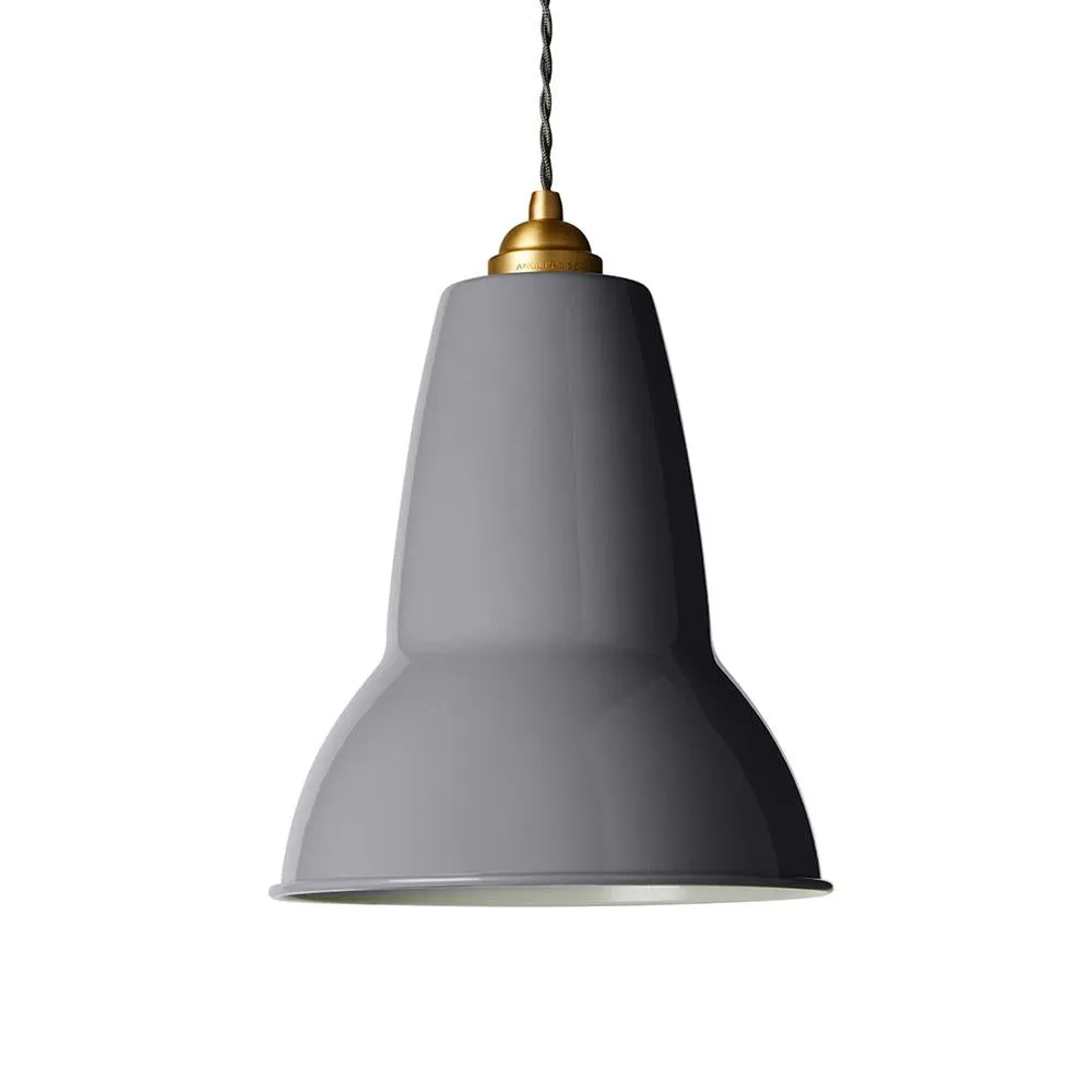 Original Pendant Light with Brass Details - Grey