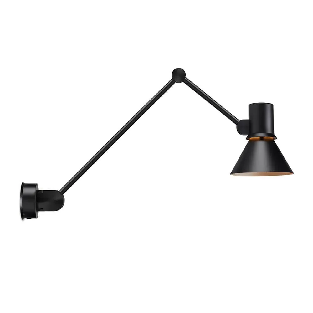 Triple Wall Light with Adjustable Shades - Black image