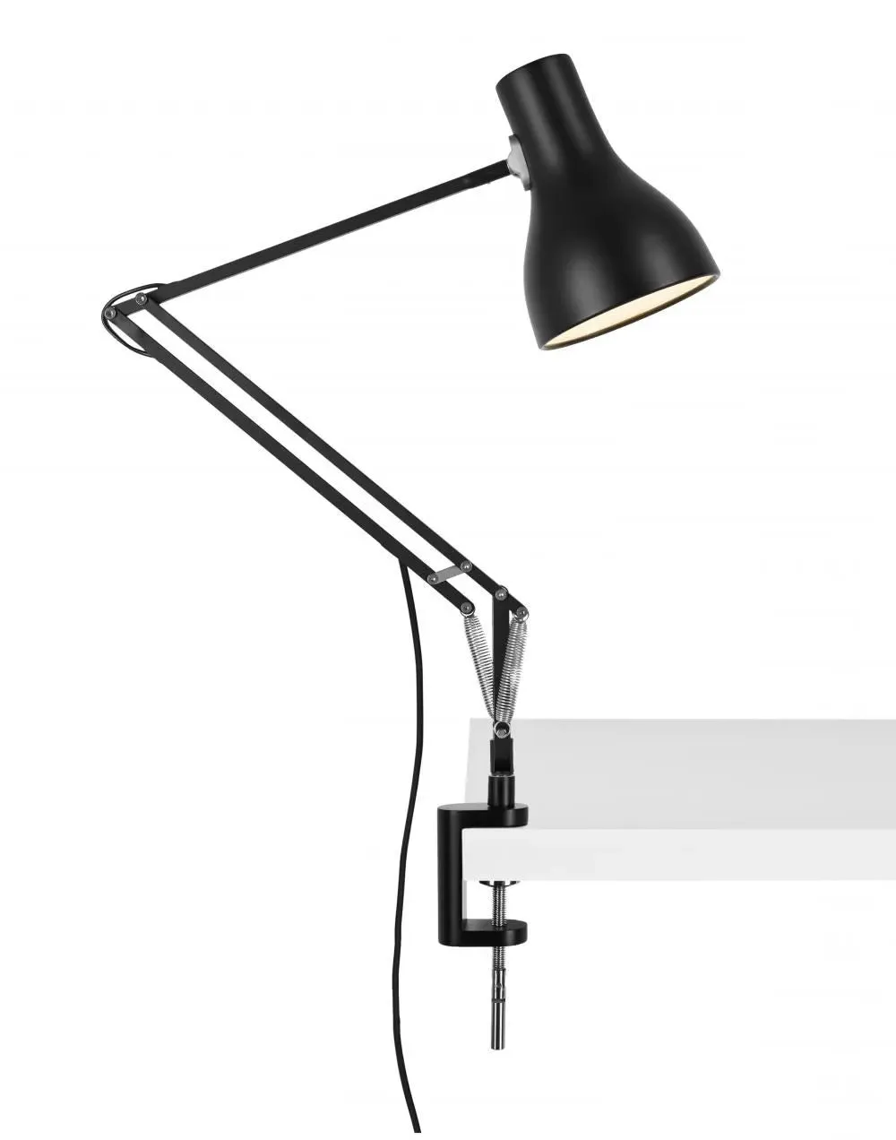 Type 75 Desk Lamp with Desk Insert - Silver Lustre