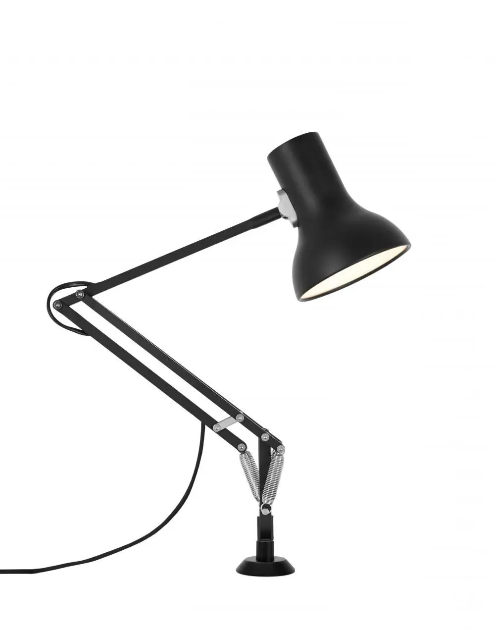 Type 75 Mini Desk Lamp with Desk Insert - Jet Black