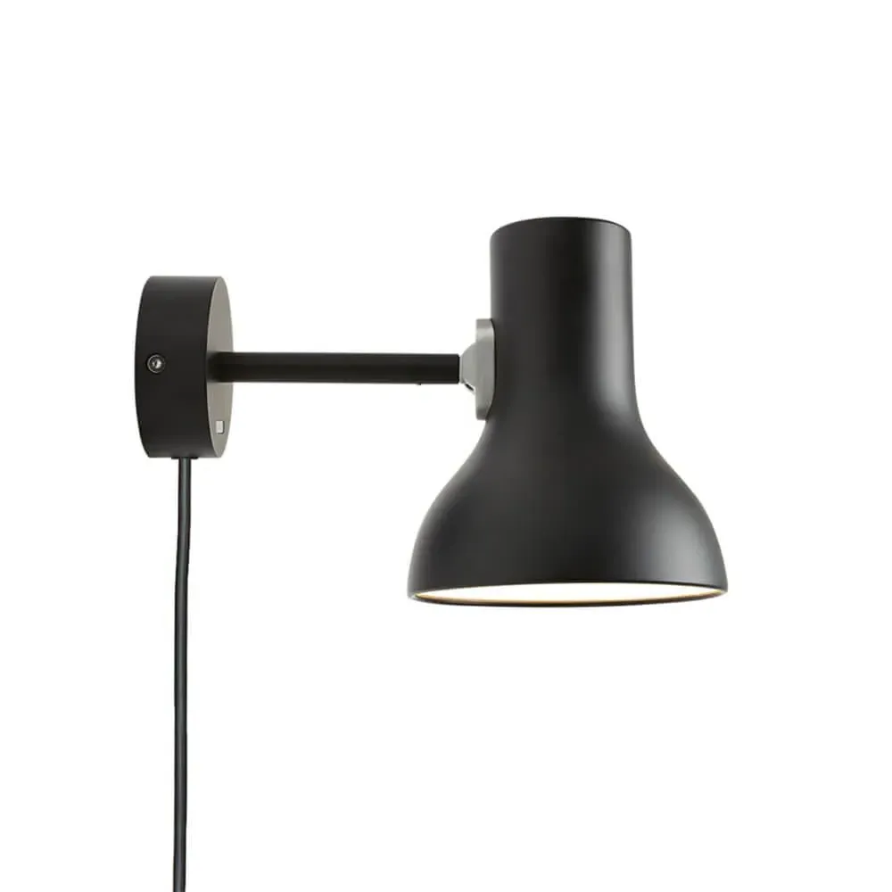 Type 75 Wall Light with Switch - Jet Black