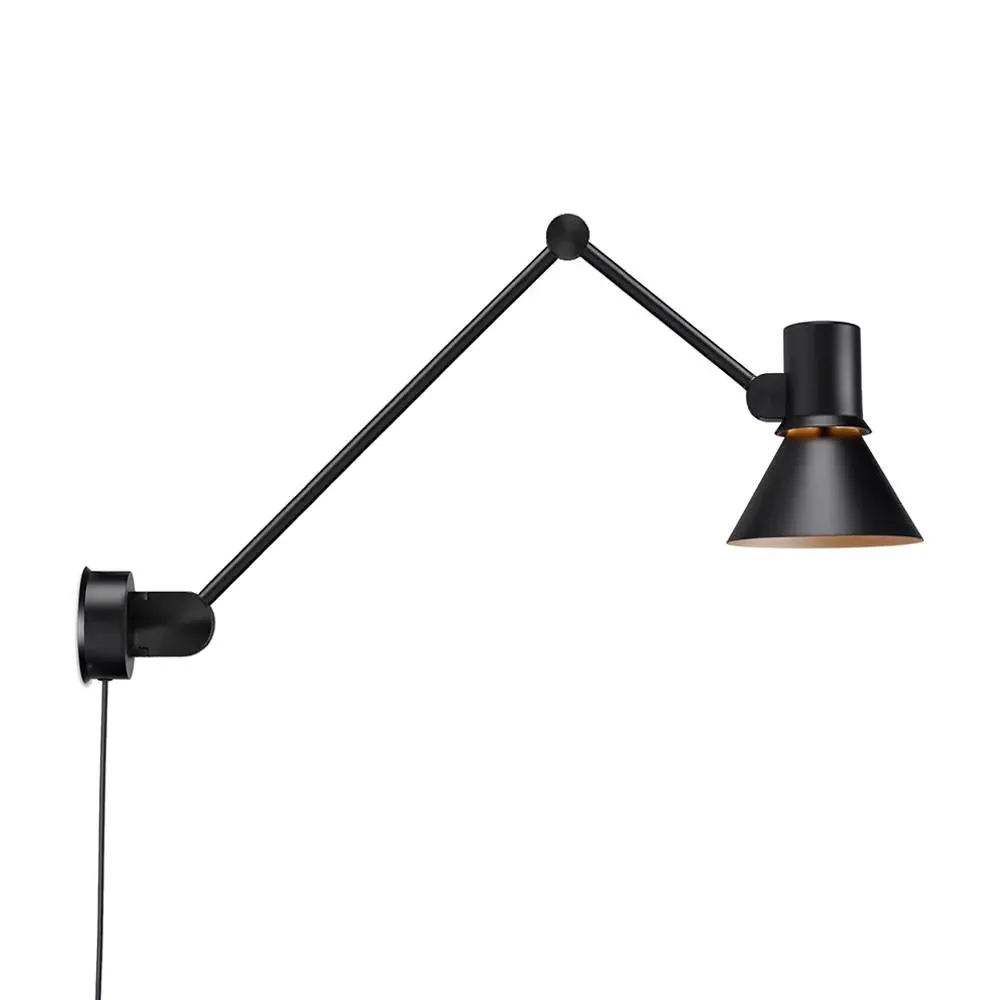 Type 80 W3 Wall Light with Plug Switch Cable - Matte Black