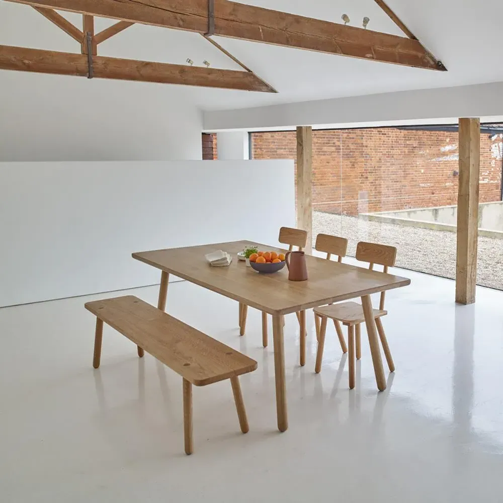 1.6m Dining Bench - Oak, Solid Wood