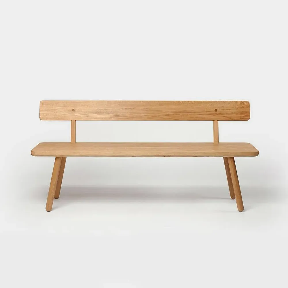 1.8m Dining Bench with Back - Oak