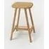 Bar Stool with Four Legs - Oak, Solid Wood