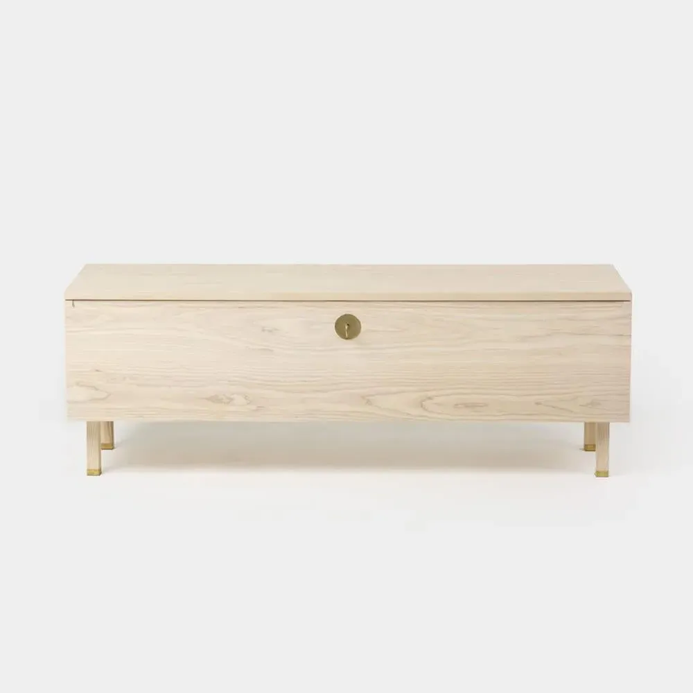 Blanket Chest with Lock - Pale Ash Wood