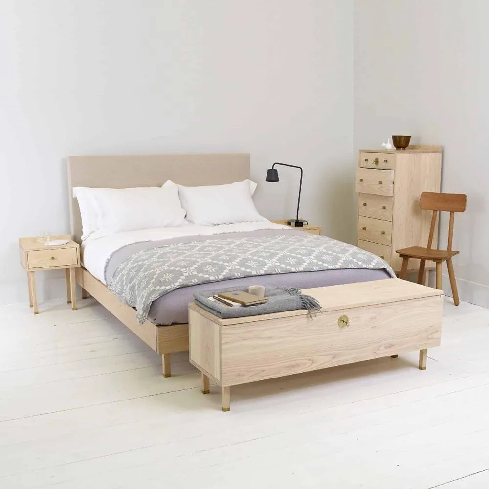 Blanket Chest with Lock - Pale Ash Wood