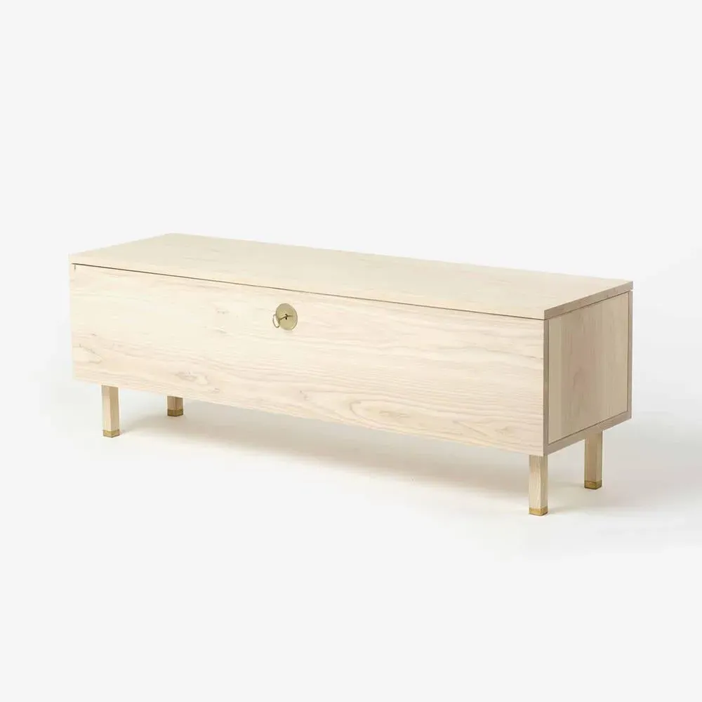 Blanket Chest with Lock - Pale Ash Wood image